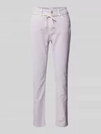 Spodnie damskie - Jeansy o kroju regular fit z wiązanym paskiem model ‘Louis fresh’ - miniaturka - grafika 1