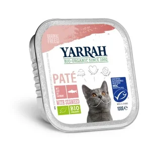 Yarrah Adult Bio Pasztet Kurczak i łosoś 16x100 g - Mokra karma dla kotów - miniaturka - grafika 1