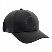 Czapki i chusty sportowe męskie - Guess czapka z daszkiem edith pu cap czarna - miniaturka - grafika 1