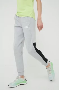 Spodnie damskie - The North Face spodnie dresowe Mountain Athletics damskie kolor szary wzorzyste - grafika 1