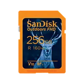 Karty pamięci - SanDisk Outdoors FHD SDXC UHS-I Card - 256GB Single Pack - SDSDUWL-256G-GN6VN - miniaturka - grafika 1