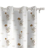 Firany i zasłony dla dzieci - Zasłona dla dzieci BUNNY BLISS wzór D244 | balonowe zajączki 150 x 260 cm tkanina zaciemniająca - miniaturka - grafika 1