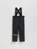 Spodnie i spodenki dla chłopców - Reserved - Spodnie snowboardowe - czarny - miniaturka - grafika 1