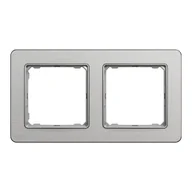 Wyłączniki światła i elektryczne - Ramka podwójna Szczotkowane aluminium SEDNA DESIGN SCHNEIDER ELECTRIC - miniaturka - grafika 1