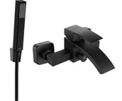 Zestawy baterii łazienkowych - Mexen Libra R77 bateria wannowa z zestawem prysznicowym, czarna - 74513R77-70 - miniaturka - grafika 1