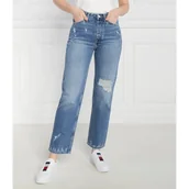 Spodnie damskie - Tommy Hilfiger Jeansy CLASSIC STRAIGHT HW A LEO WRN Straight fit - miniaturka - grafika 1