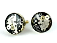 Spinki do mankietów i krawatów - SPINKI - Steam dream Black III - miniaturka - grafika 1