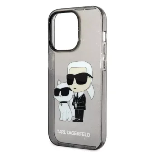 Karl Lagerfeld Etui KLHCP14XHNKCTGK do iPhone 14 Pro Max 6,7" hardcase Gliter Karl&Choupette czarny/black - Etui i futerały do telefonów - miniaturka - grafika 6