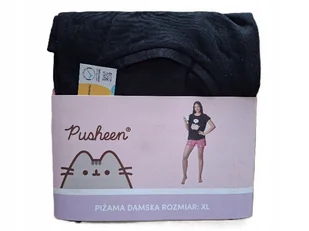 Pusheen Piżama damska czarno/różowa XL - Piżamy damskie - miniaturka - grafika 1