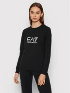 Bluzy damskie - EA7 Emporio Armani Bluza 8NTM35 TJCQZ 1200 Czarny Regular Fit - miniaturka - grafika 1