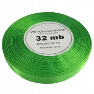 Pasmanteria - wstążka satynowa WS8075 jasny zielony 12mm 32mb 1szt do pakowania prezentów - miniaturka - grafika 1