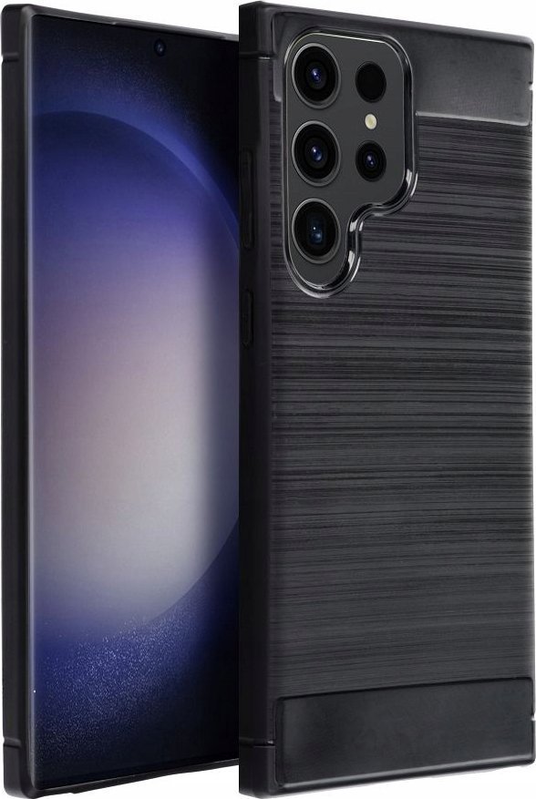 ETUI CARBON CASE DO SAMSUNG S25 CZARNA NAKŁADKA ETUI PLECKI