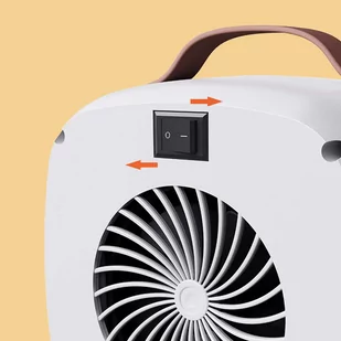 Grzejnik elektryczny farelka termowentylator mini 500W nagrzewnica ogrzewacz biurkowy do kontaktu Alogy biały - Pozostałe akcesoria do telefonów - miniaturka - grafika 4