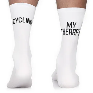 Termoaktywne skarpety kolarskie Todo Cycling Pro - Cycling My Therapy, białe, 39-42 - Skarpetki męskie - miniaturka - grafika 1