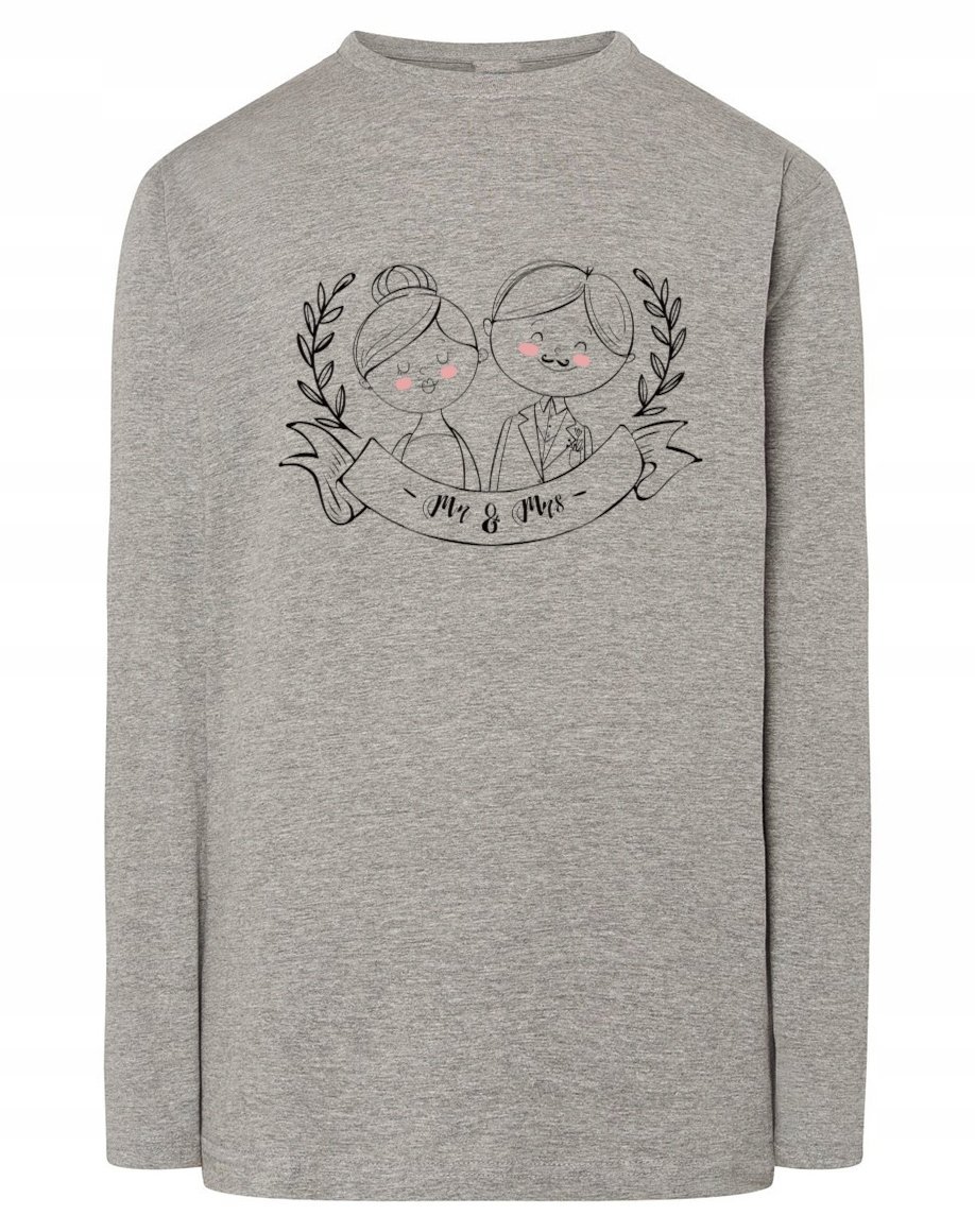 Walentynki Longsleeve nadruk Para Mr Mrs r.4XL