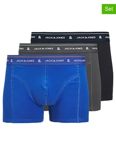 Jack & Jones Bokserki (3 pary) w kolorze antracytowym, niebieskim i czarnym - Majtki męskie - miniaturka - grafika 1