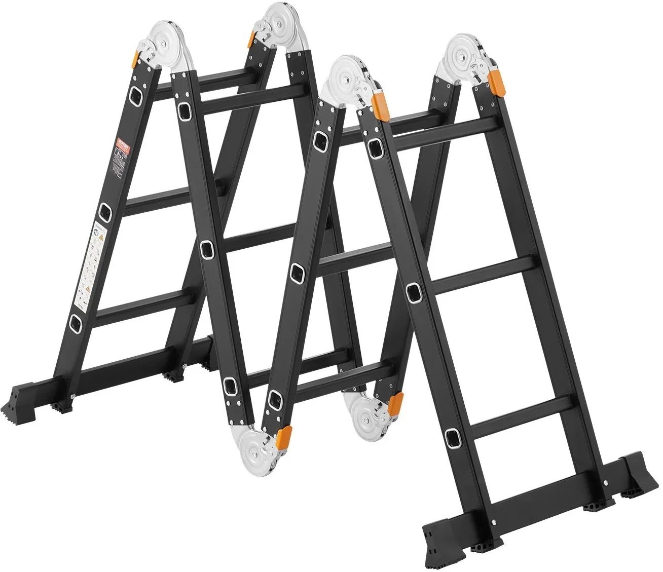 VEVOR Drabina wielofunkcyjna 7w1 3 stopnie 3,6m platforma rusztowanie aluminiowa