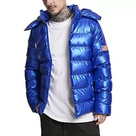 Kurtki męskie - Mister Tee Męska kurtka puchowa NASA Insignia metaliczna, NIEBIESKI, L - miniaturka - grafika 1