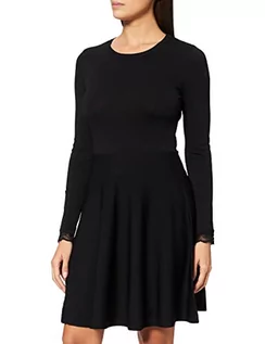 Sukienki - YAS Damska sukienka YASBECCO L/S Knit Dress sukienka, czarna, S - grafika 1