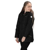 Kurtki i płaszcze dla chłopców - Regatta dziecięcy bluebelle izolowany płaszcz z kapturem z falbankami/pikowane kurtki Czarny 3-4 Years - miniaturka - grafika 1