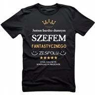 Koszulki męskie - Koszulka Dla Szefa Śmieszny Napis Nadruk Urodziny Imieniny 30 40 50 60 70 - miniaturka - grafika 1