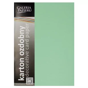 Karton ozdobny A4 210g Gładki zielony satynowy (20) - Papier do drukarek - miniaturka - grafika 1