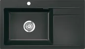 Zlewozmywaki - Zlew SystemCeram STEMA 86SL | komora LEWA | NIGRA 87 (czarny mat) (50110187) - miniaturka - grafika 1