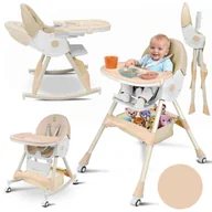 Krzesełka do karmienia - KRZESEŁKO DO KARMIENIA BUJACZEK SEZAMEK 6W1 BEŻOWE - miniaturka - grafika 1
