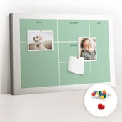 Tablice i flipcharty - Szkolna Tablica korkowa 60x40 cm, Kolorowe Pinezki, wzór Organizer do biura - miniaturka - grafika 1