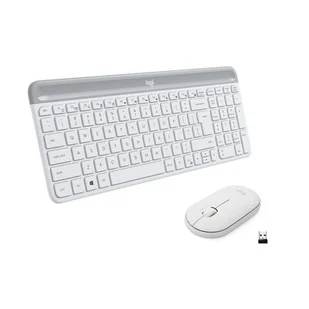 Logitech MK470 Slim Wireless White - Zestawy myszka + klawiatura - miniaturka - grafika 1