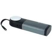 Powerbanki - Swissten Powerbank 2in1 Apple Watch MFi 6 70 mAh 22013980 Czarna - miniaturka - grafika 1