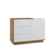 Komody - Komoda 1D3S HYB-04 Hybrid MebloCross Craft Złoty / Biały Połysk - miniaturka - grafika 1