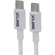 Kable USB - XLINE Kabel USB Typ C USB Typ C XLINE 60W 1 m Biały - miniaturka - grafika 1