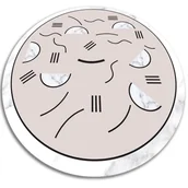 Dywany - Modny winylowy dywan okrągły abstrakcyjne kształty fi50 cm - miniaturka - grafika 1