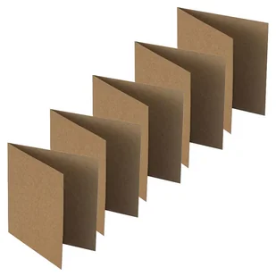 Baza do kartki 14x14 kraft - Rzeczy z papieru - 5szt - Scrapbooking - miniaturka - grafika 1