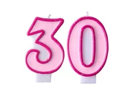 Urodziny dla dorosłych - ZESTAW ŚWIECZKI 30 RÓŻOWE 2szt - miniaturka - grafika 1