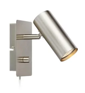 Markslojd Kinkiet LAMPA ścienna BARCELONA 107347 metalowa OPRWA reflektorowa tuba stalowa 107347 - Lampy ścienne - miniaturka - grafika 1
