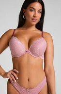 Biustonosze - Hunkemöller Wyściełany biustonosz push-up z fiszbinami Marine Różowy - miniaturka - grafika 1