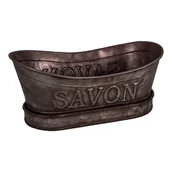 Mydelniczki i dozowniki mydła - Ciemnoszara metalowa mydelniczka – Antic Line - miniaturka - grafika 1