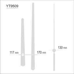 Komplet wskazówek zegarowych srebrne /9509 - Akcesoria do zegarków - miniaturka - grafika 1