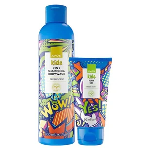 AVON KIDS ZESTAW 2 KOSMETYKÓW FRESH SCENT SZAMPON 2w1 + ŻEL DLA CHŁOPCA - Kosmetyki kąpielowe dla dzieci - miniaturka - grafika 1
