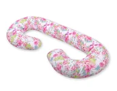 Poduszki do karmienia - Poduszka ciążowa typu C poduszka dla kobiet w ciąży i do karmienia- koliberki w kwiatach - miniaturka - grafika 1