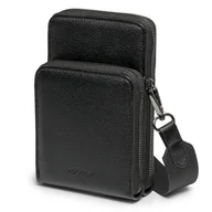 Torebki damskie - PUCCINI Torebka Damska Na Telefon Na Szerokim Pasku Czarna BK1251017T-1 - miniaturka - grafika 1