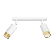 Lampy sufitowe - Reflektor sufitowy spot natynkowy Hiro listwa złoto-biały 2xGU10x30W metal Emibig - miniaturka - grafika 1