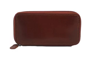 Skórzane etui na klucze - Brązowe - Etui na klucze - miniaturka - grafika 1