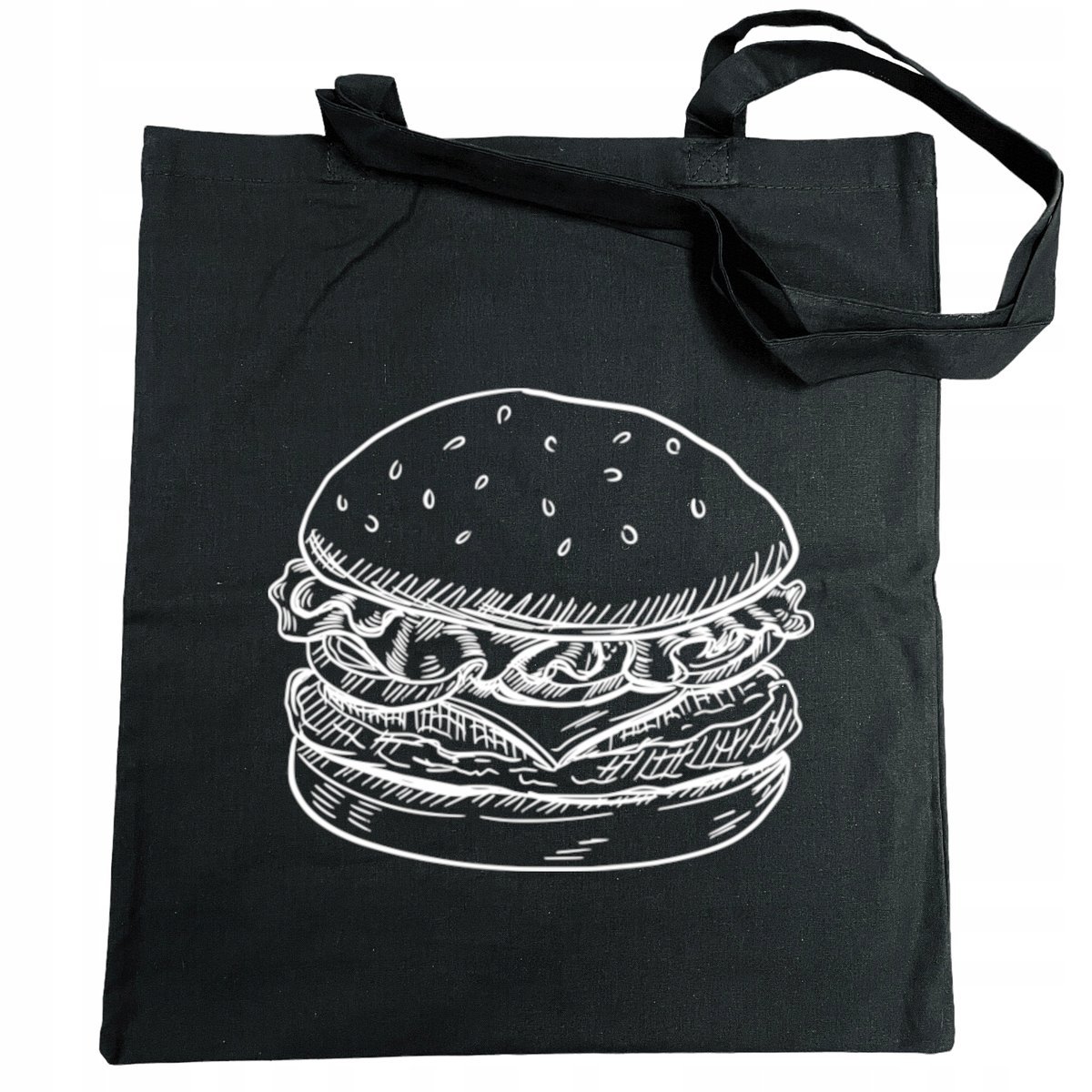 Torba na zakupy fajny nadruk BURGER