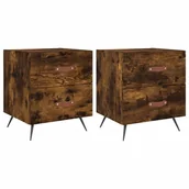 Szafy i szafki dla dzieci - ﻿Szafki nocne, 2 szt., przydymiony dąb, 40x35x47,5 cm - miniaturka - grafika 1