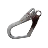 Haki, szakle i karabinki - Karabińczyk stalowy z podwójną blokada otwór 60 mm - miniaturka - grafika 1