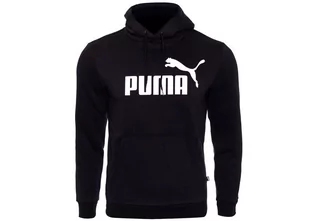 Bluzy męskie - Puma Męska Bluza Dresowa Bawełniana Z Kapturem Ess Big Logo Hoodie Black 586688 01 L - grafika 1