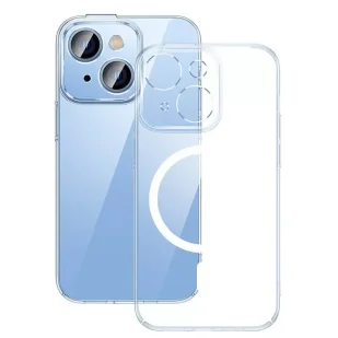 Zestaw ochronny Baseus Crystal przeźroczyste etui magnetyczne i szkło hartowane do iPhone 14 - Etui i futerały do telefonów - miniaturka - grafika 1